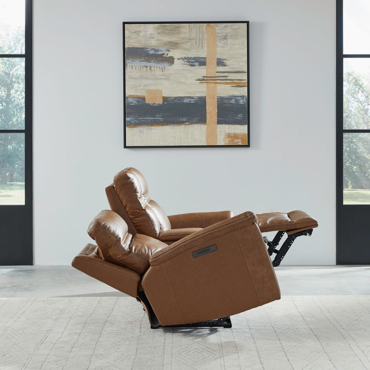 7007CM-23P - Loveseat w/Console P3 & ZG - Camel - Liberty Furniture