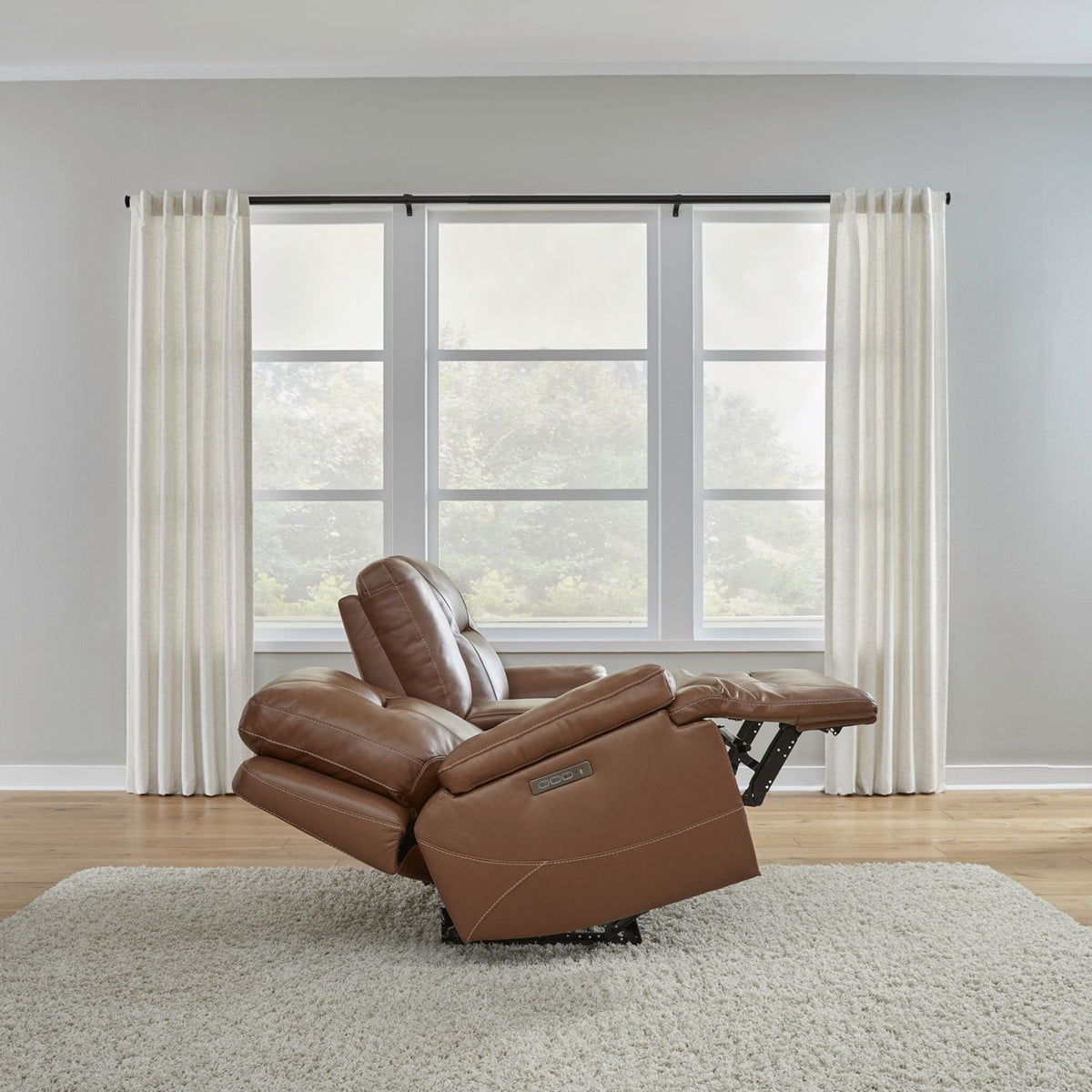7008SD-23P - Loveseat w/Console P3 & ZG - Saddle - Liberty Furniture