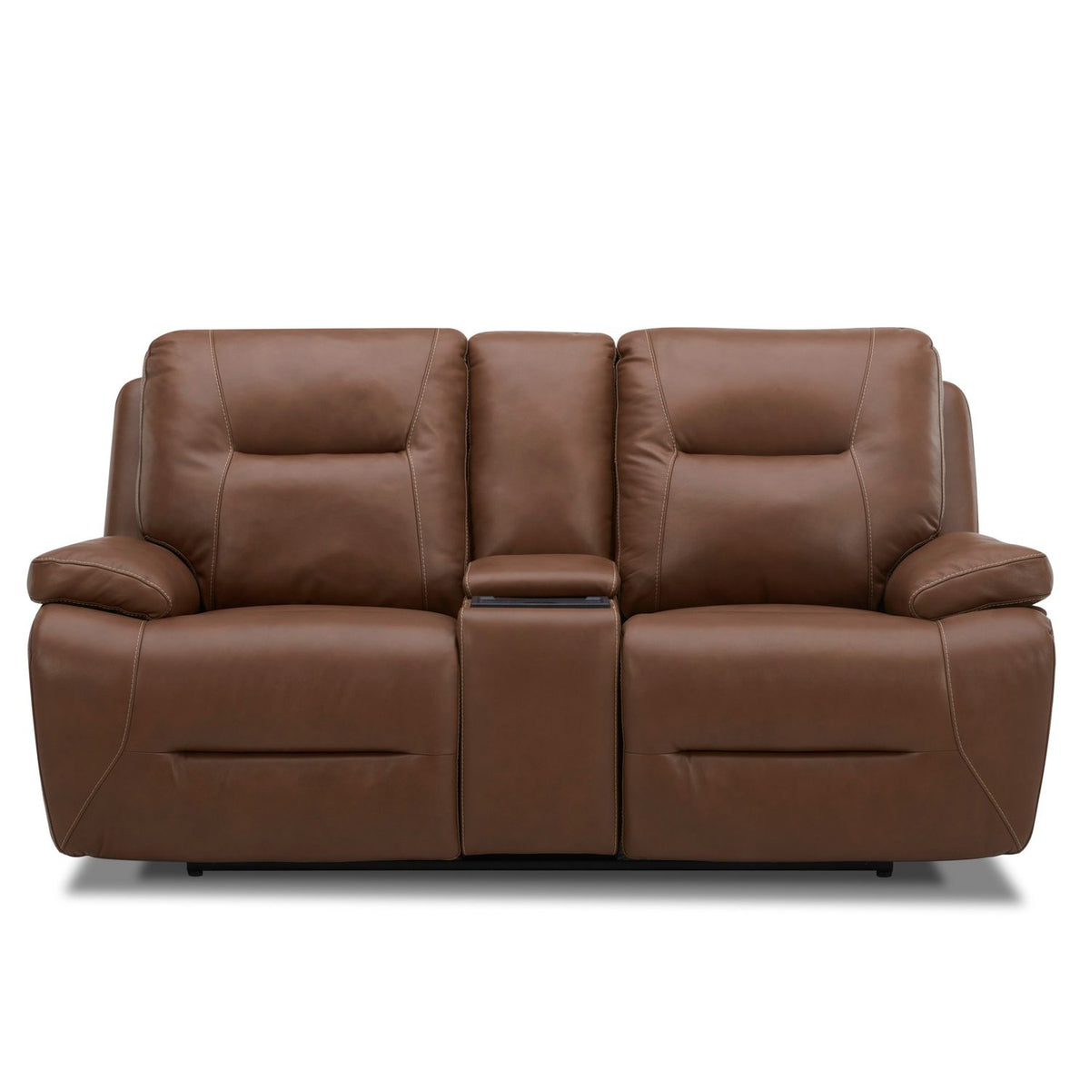 7008SD-23P - Loveseat w/Console P3 & ZG - Saddle - Liberty Furniture