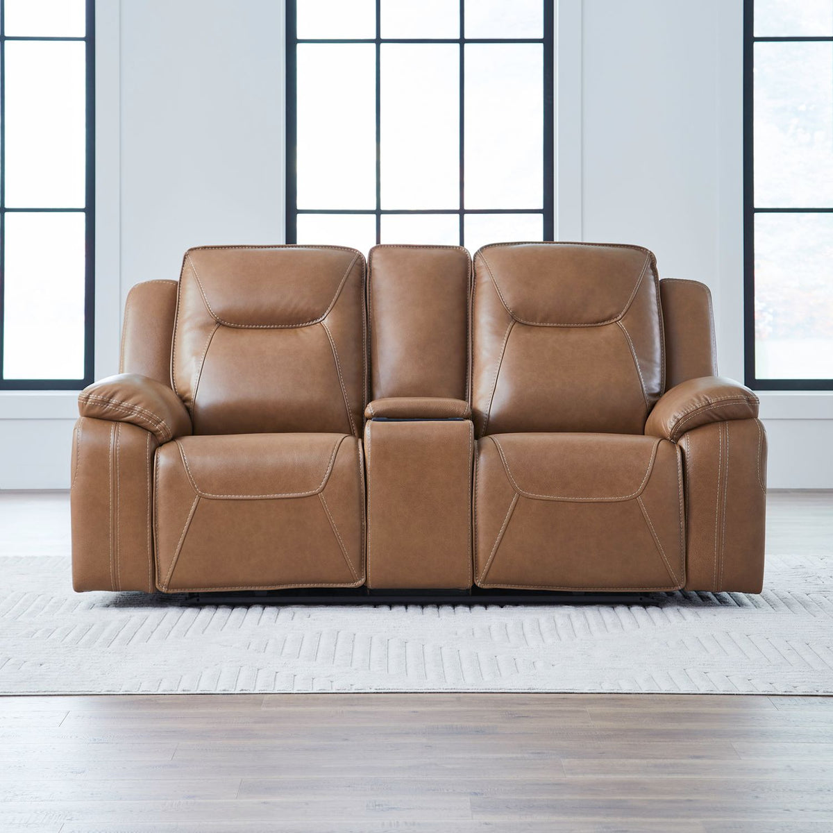 7018BU-23P - Loveseat w/ Console P3 & ZW - Liberty Furniture