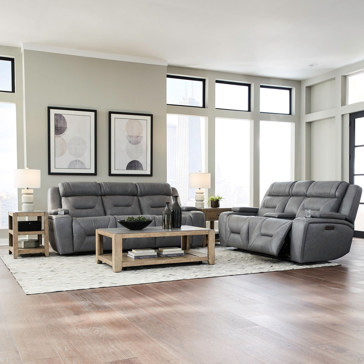 7019BG-UPH-SOLO - Sofa & Loveseat - Liberty Furniture