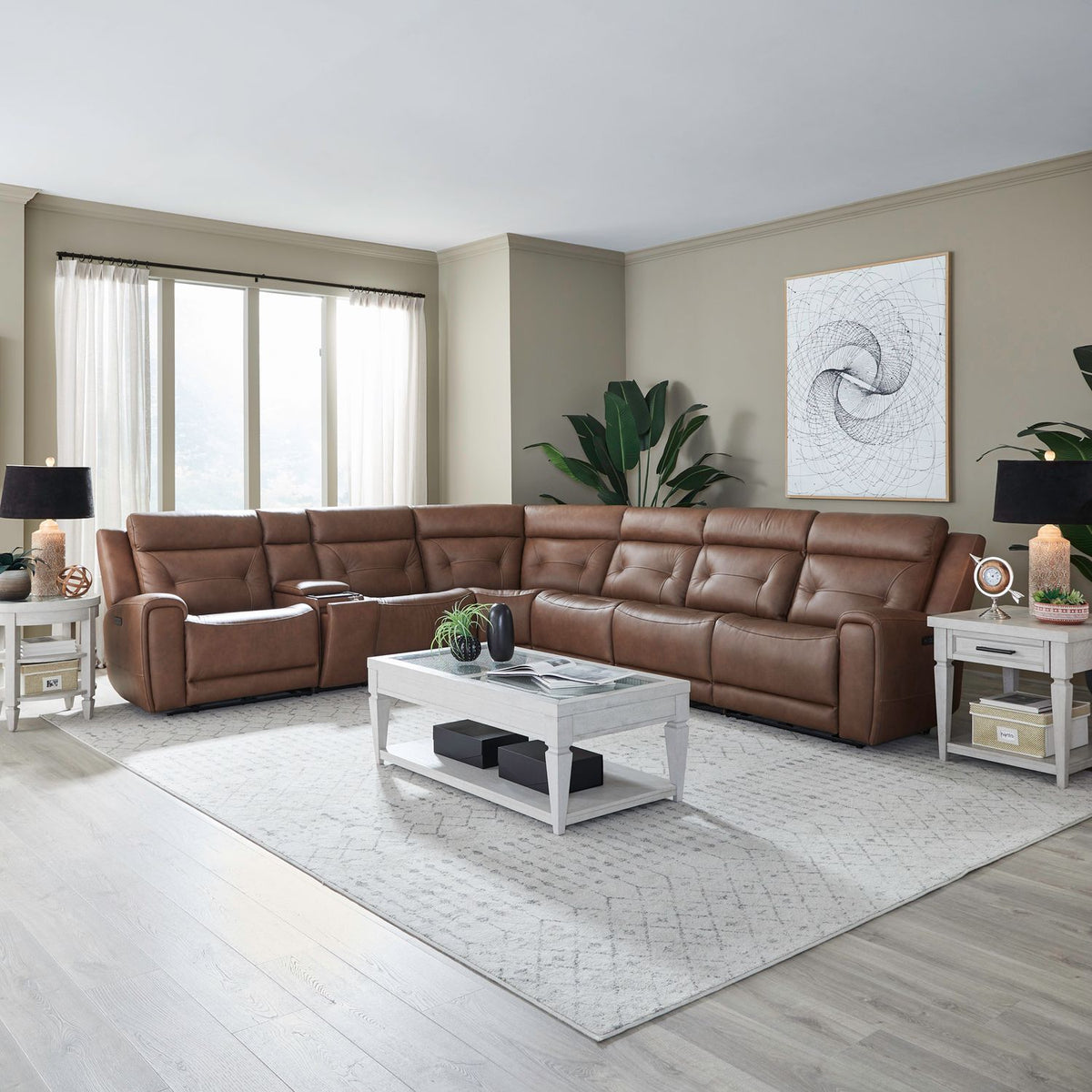 7023SD-UPH-7PCSEC - 7 Piece Sectional - Liberty Furniture