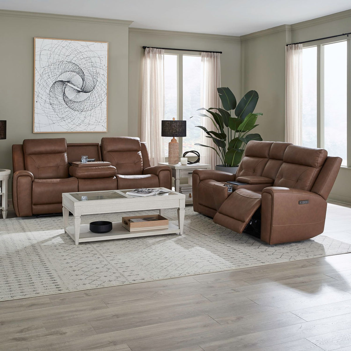 7023SD-UPH-SOLO - Sofa & Loveseat - Liberty Furniture