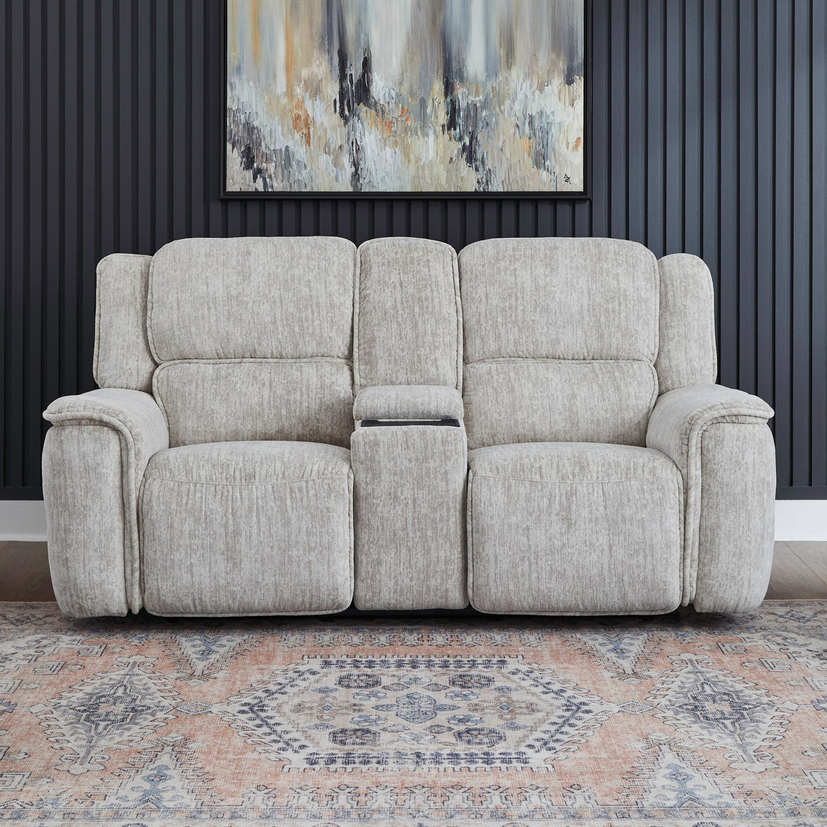 7025PF-23P - Loveseat w/ Console P3 & ZG - Liberty Furniture