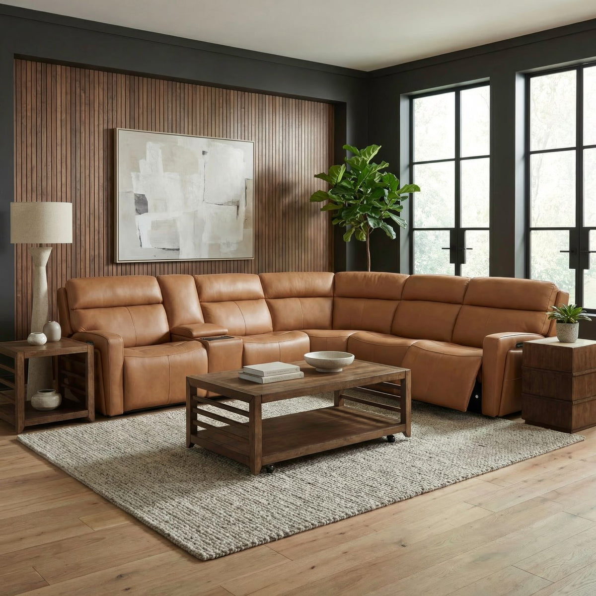 7026AN-UPH-6PCSEC - 6 Piece Sectional - Liberty Furniture