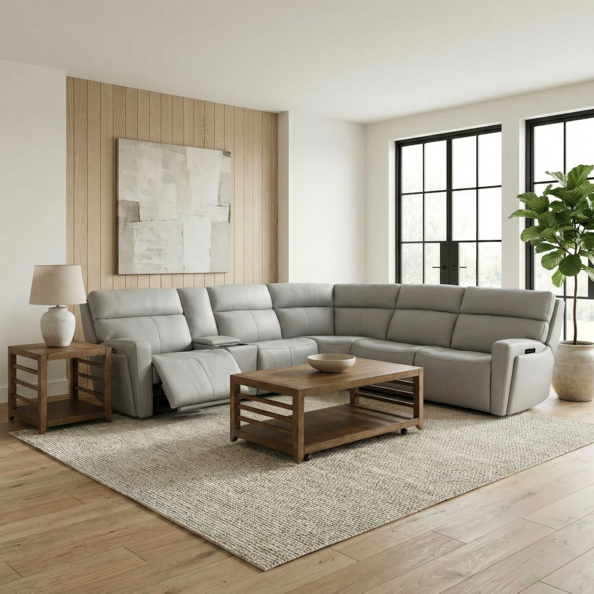 7026GR-UPH-6PCSEC - 6 Piece Sectional - Liberty Furniture