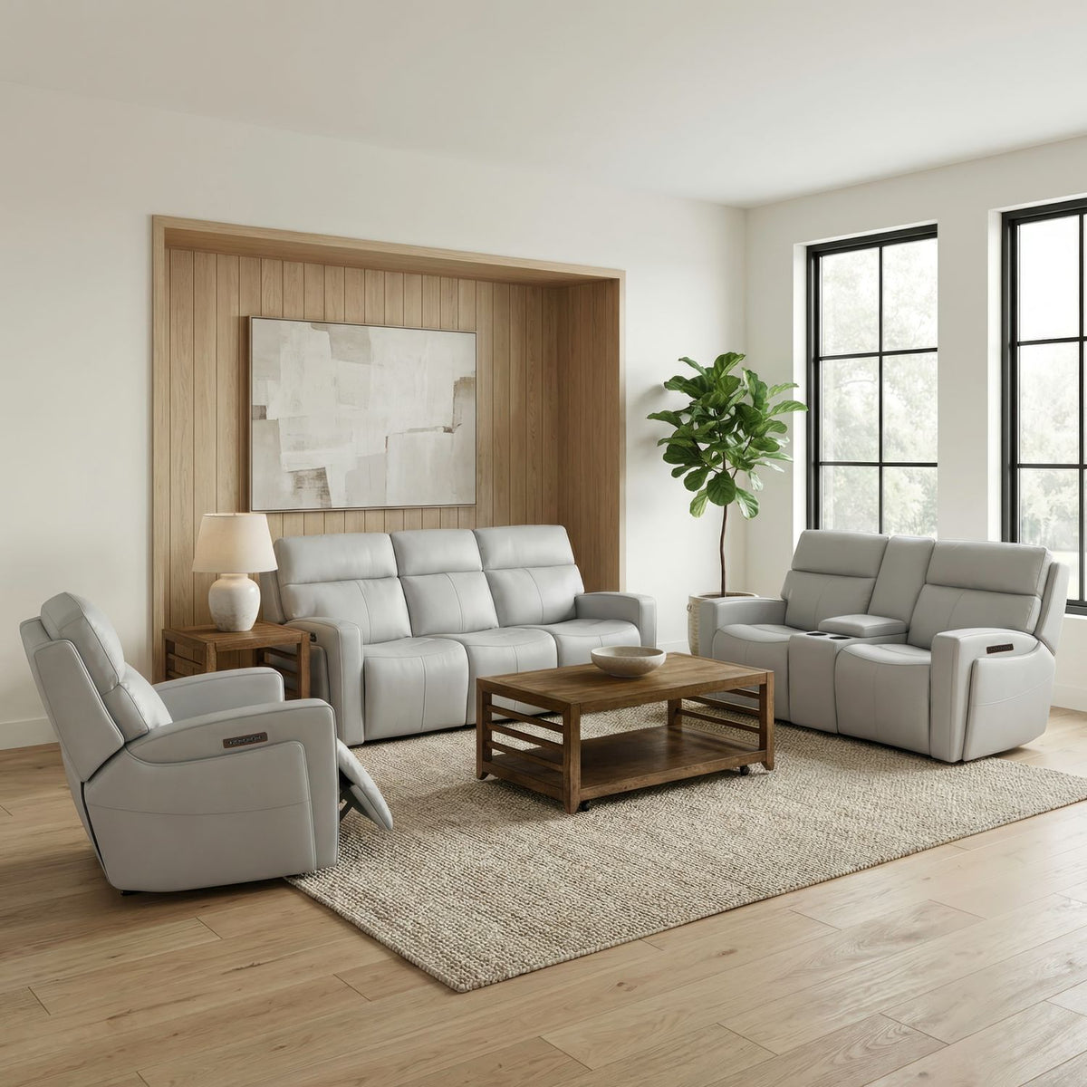 7026GR-UPH-SOLOREC - Sofa w/ Loveseat & Recliner - Liberty Furniture
