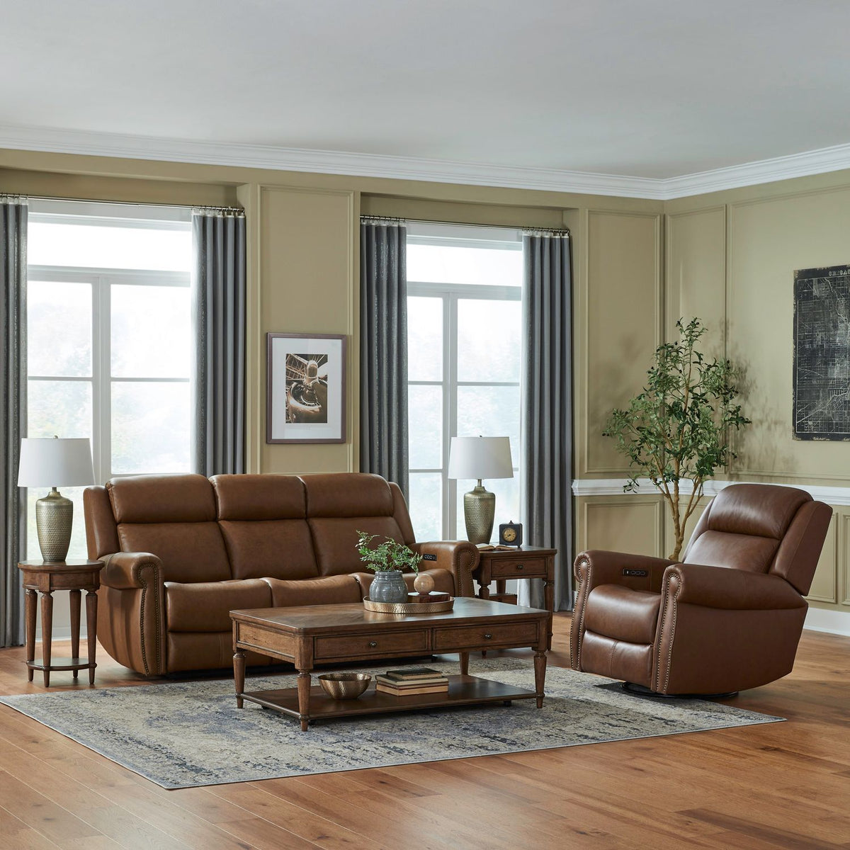 7029VB-UPH-SOREC - Sofa & Recliner - Liberty Furniture