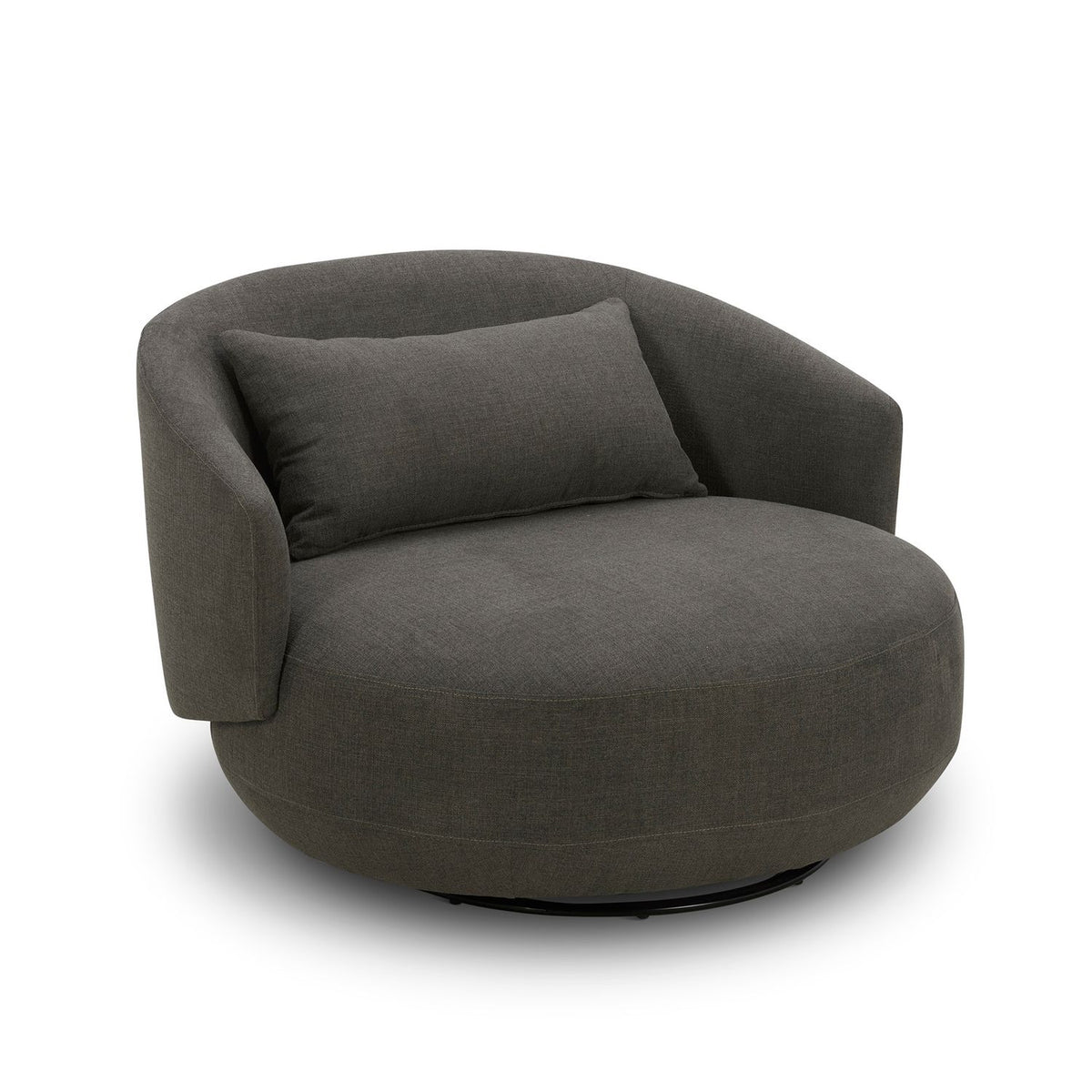 708-ACH15-GY - Uph Swivel Cuddler Chair - Charcoal - Liberty Furniture