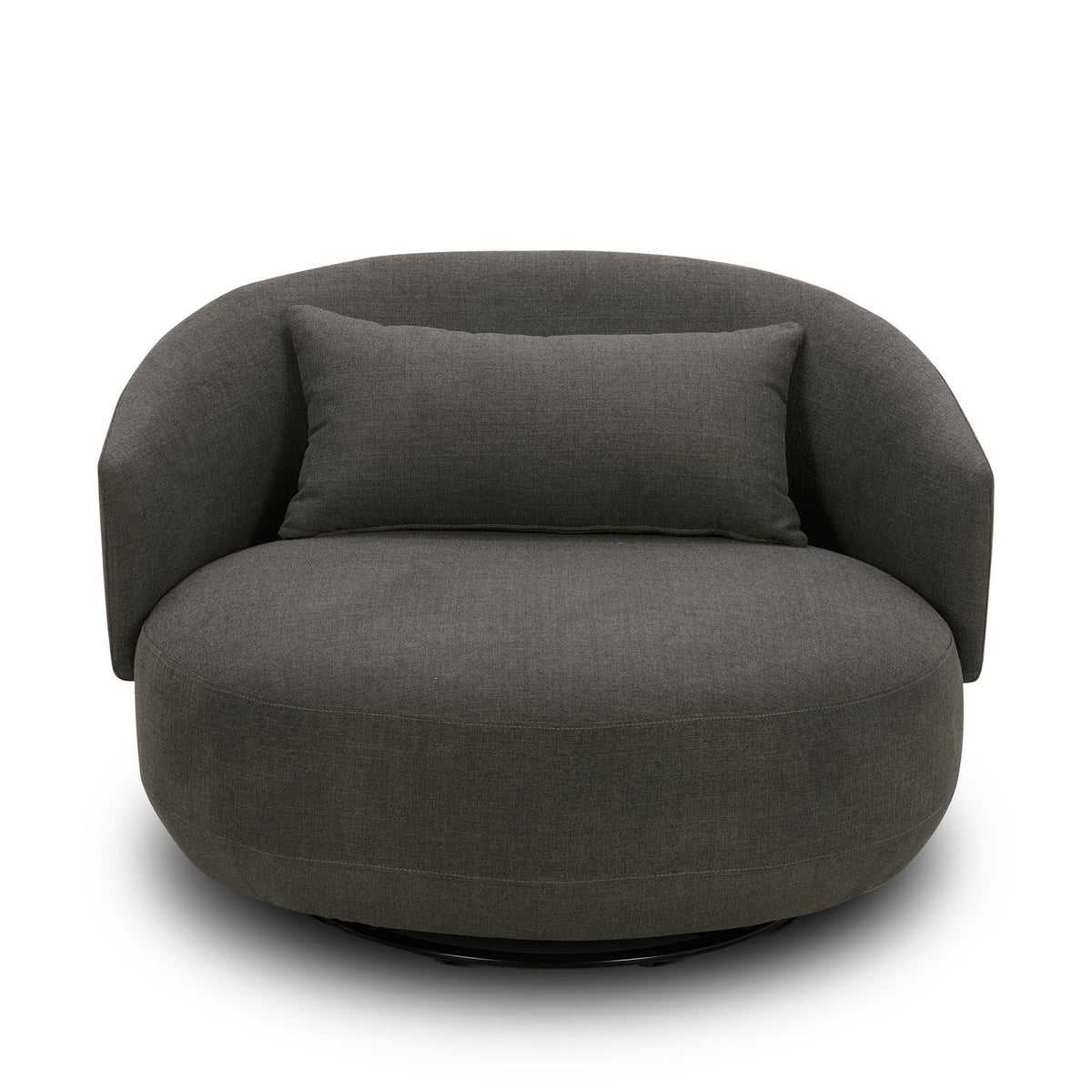 708-ACH15-GY - Uph Swivel Cuddler Chair - Charcoal - Liberty Furniture