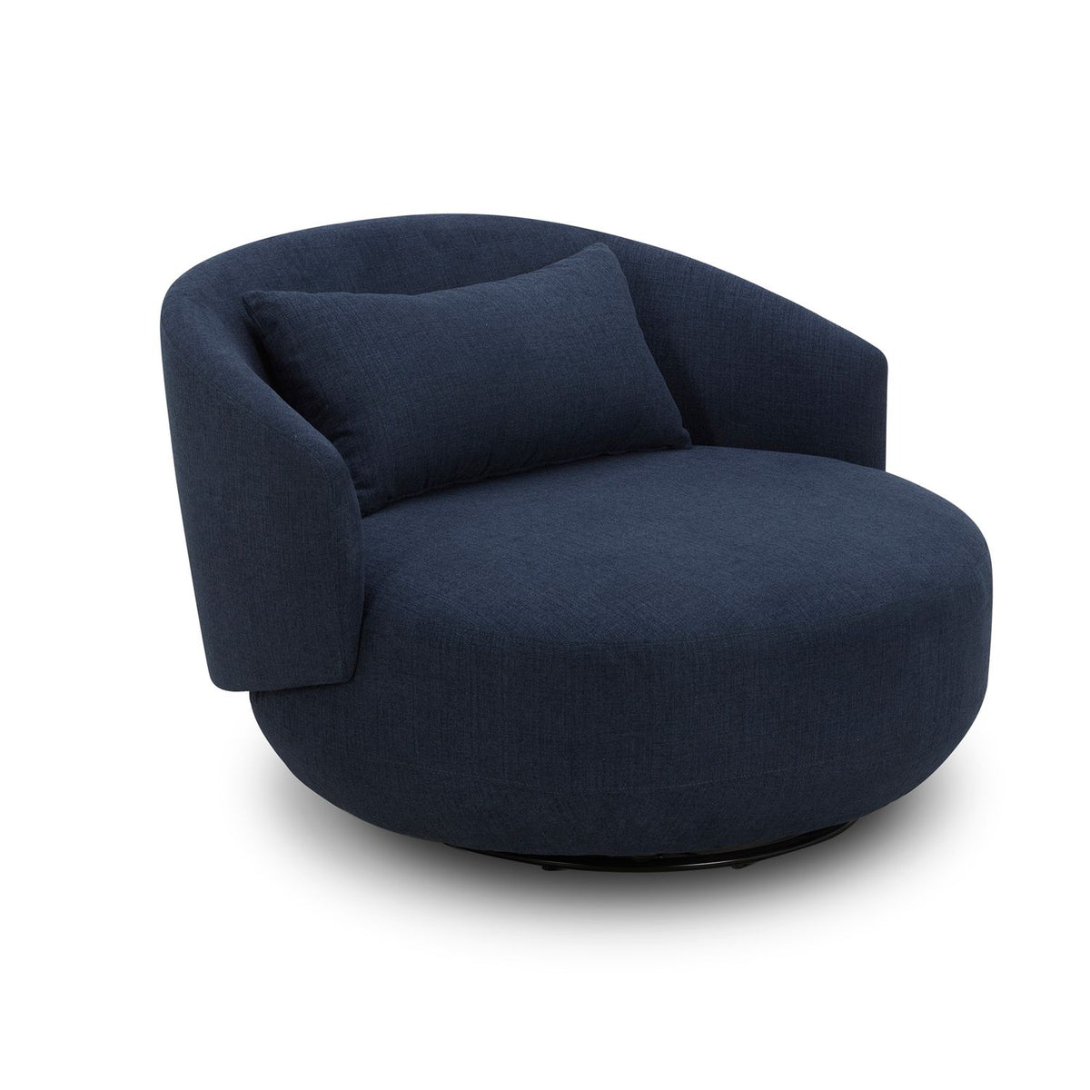 708-ACH15-N - Uph Swivel Cuddler Chair - Midnight - Liberty Furniture