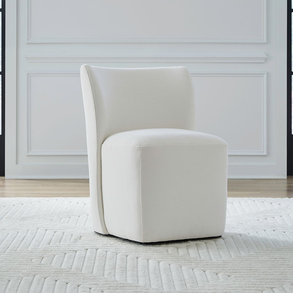 728-ADC90-IV - Accent Dining Chair w/ Casters - Ivory - Liberty Furniture