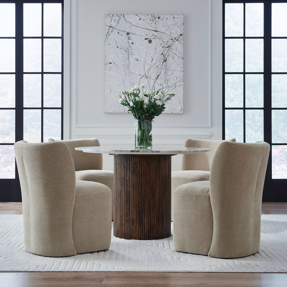 728-ADC90-WK - Accent Dining Chair w/ Casters - Wicker - Liberty Furniture