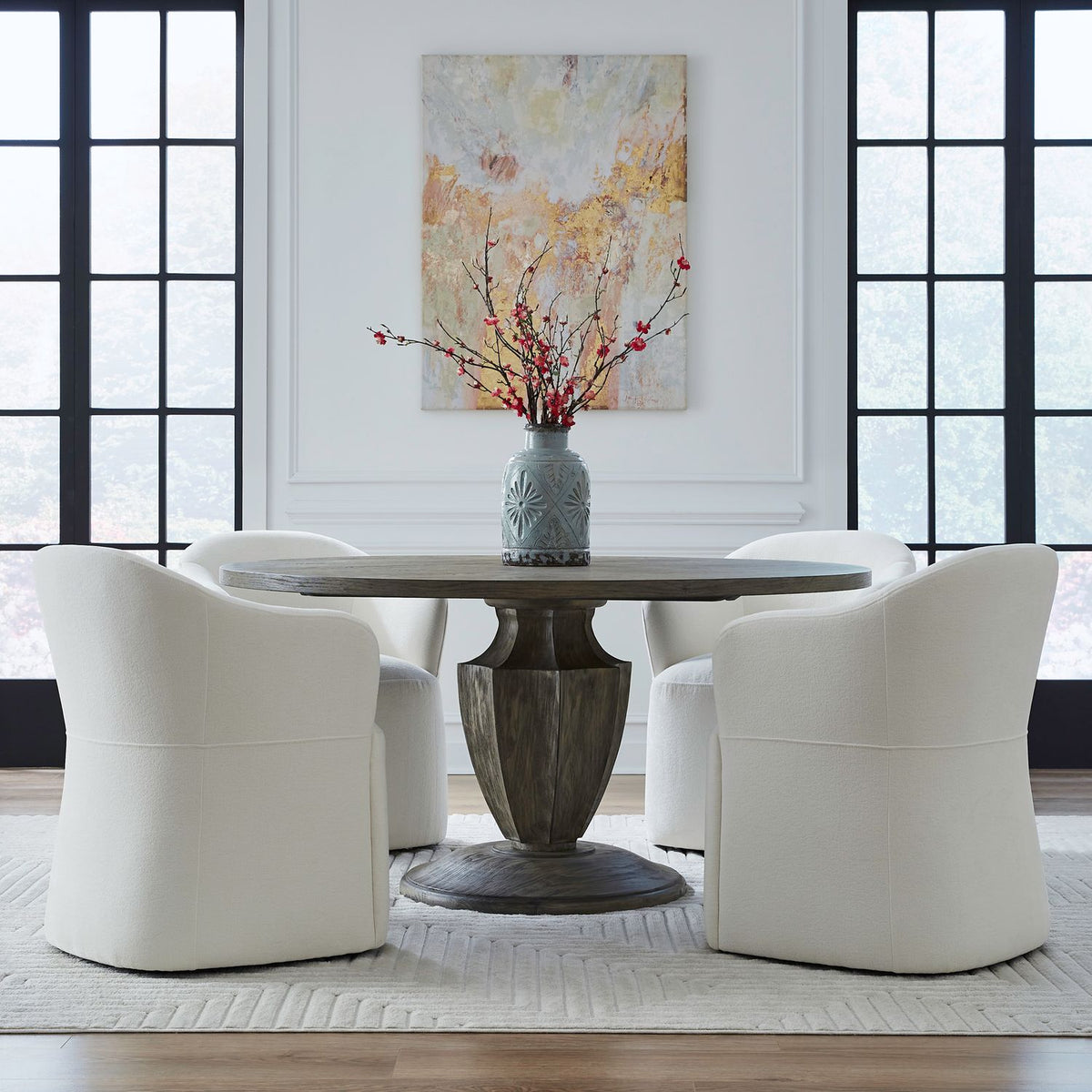731-ADC90-IV - Accent Dining Chair w/ Casters - Ivory - Liberty Furniture