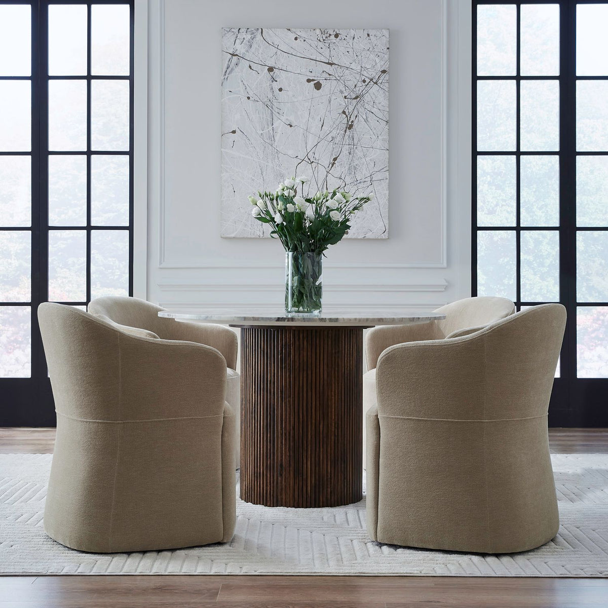 731-ADC90-WK - Accent Dining Chair w/ Casters - Wicker - Liberty Furniture