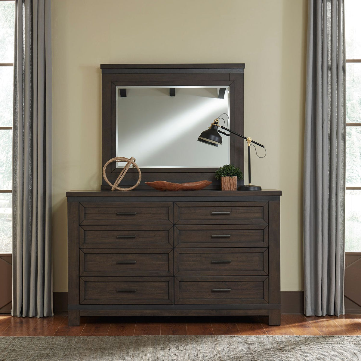 759-BR-KBBDM - King Bookcase Bed, Dresser & Mirror - Liberty Furniture