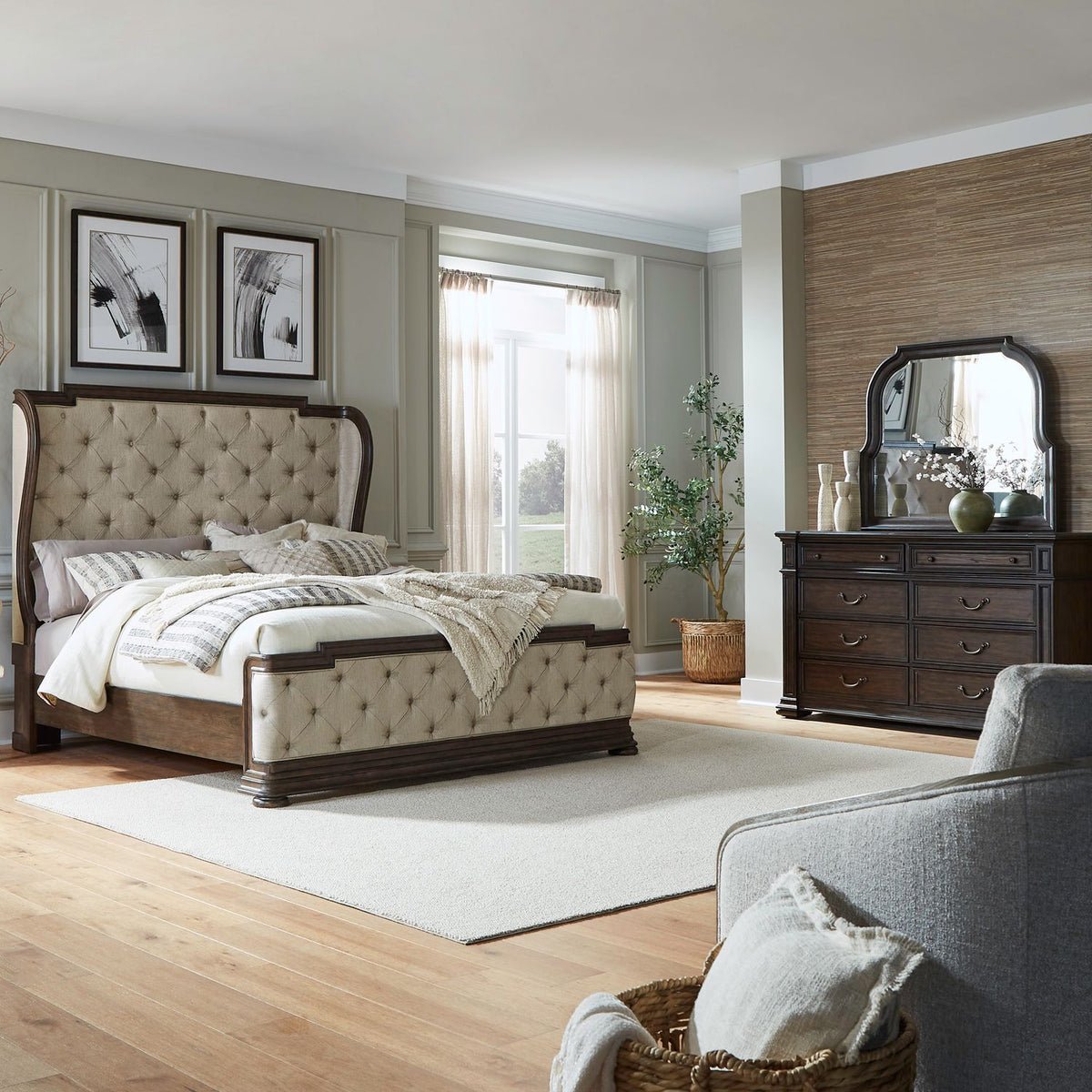 765-BR-QSHDM - Queen Shelter Bed, Dresser & Mirror - Liberty Furniture