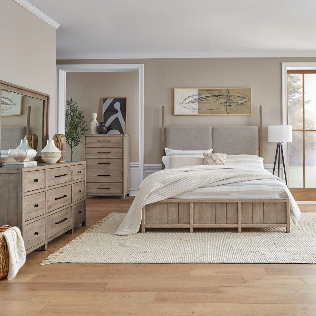 780-BR-KPSDMC - King Poster Bed, Dresser & Mirror, Chest - Liberty Furniture