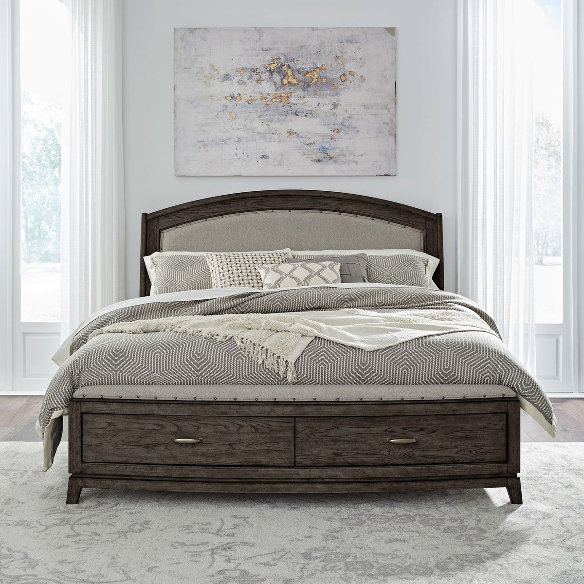 805B-BR-QUS - Queen Uph Storage Bed - Liberty Furniture
