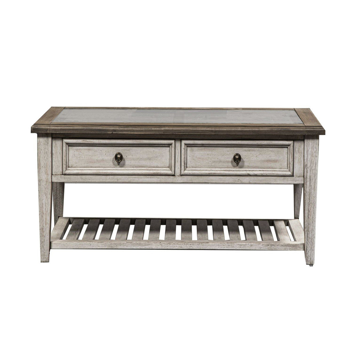 824-OT1010 - Rect Ceiling Tile Cocktail Table - Liberty Furniture