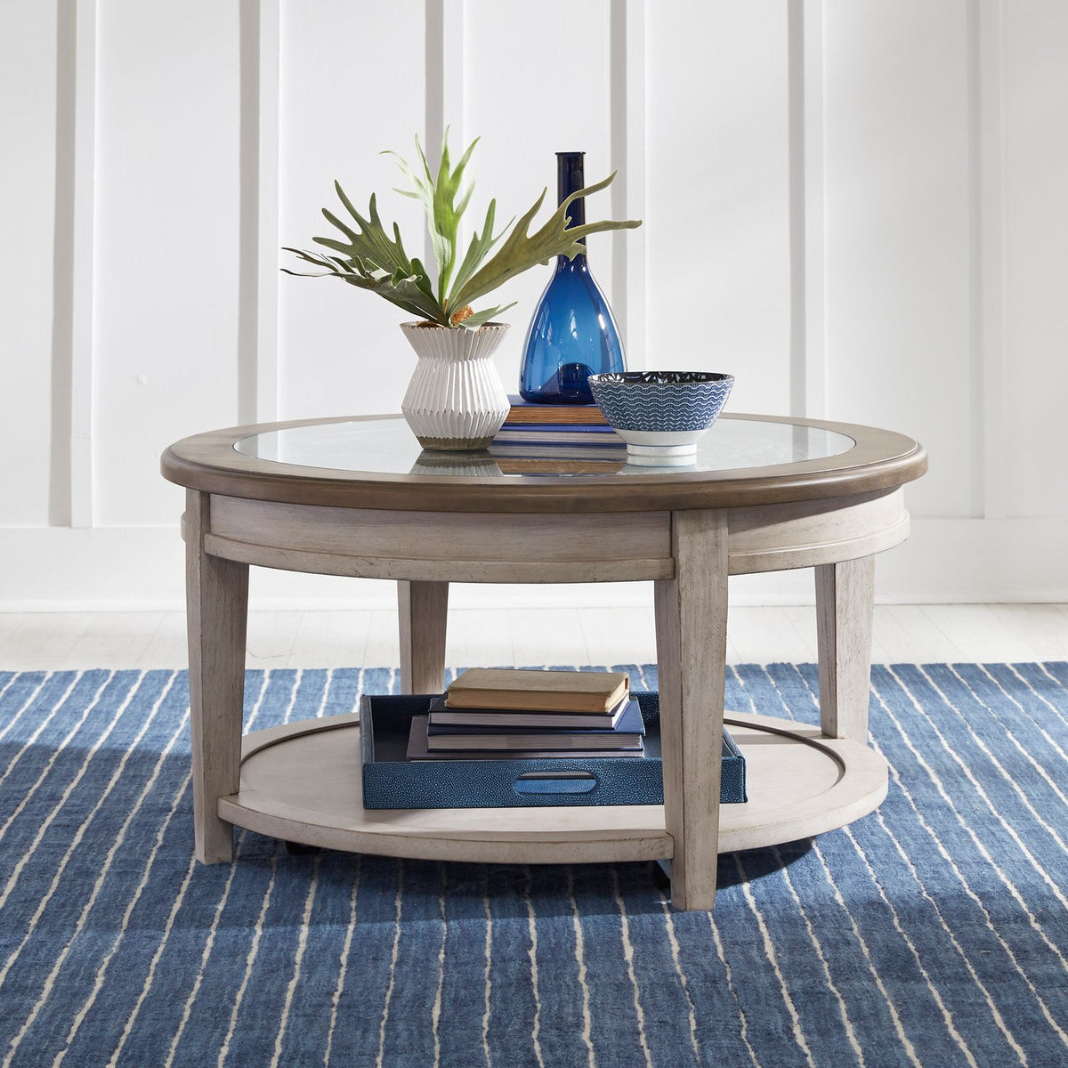 824-OT1012 - Round Ceiling Tile Cocktail Table - Liberty Furniture