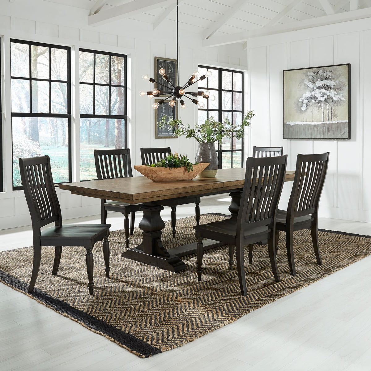 879-DR-7TRS - 7 Piece Trestle Table Set - Liberty Furniture