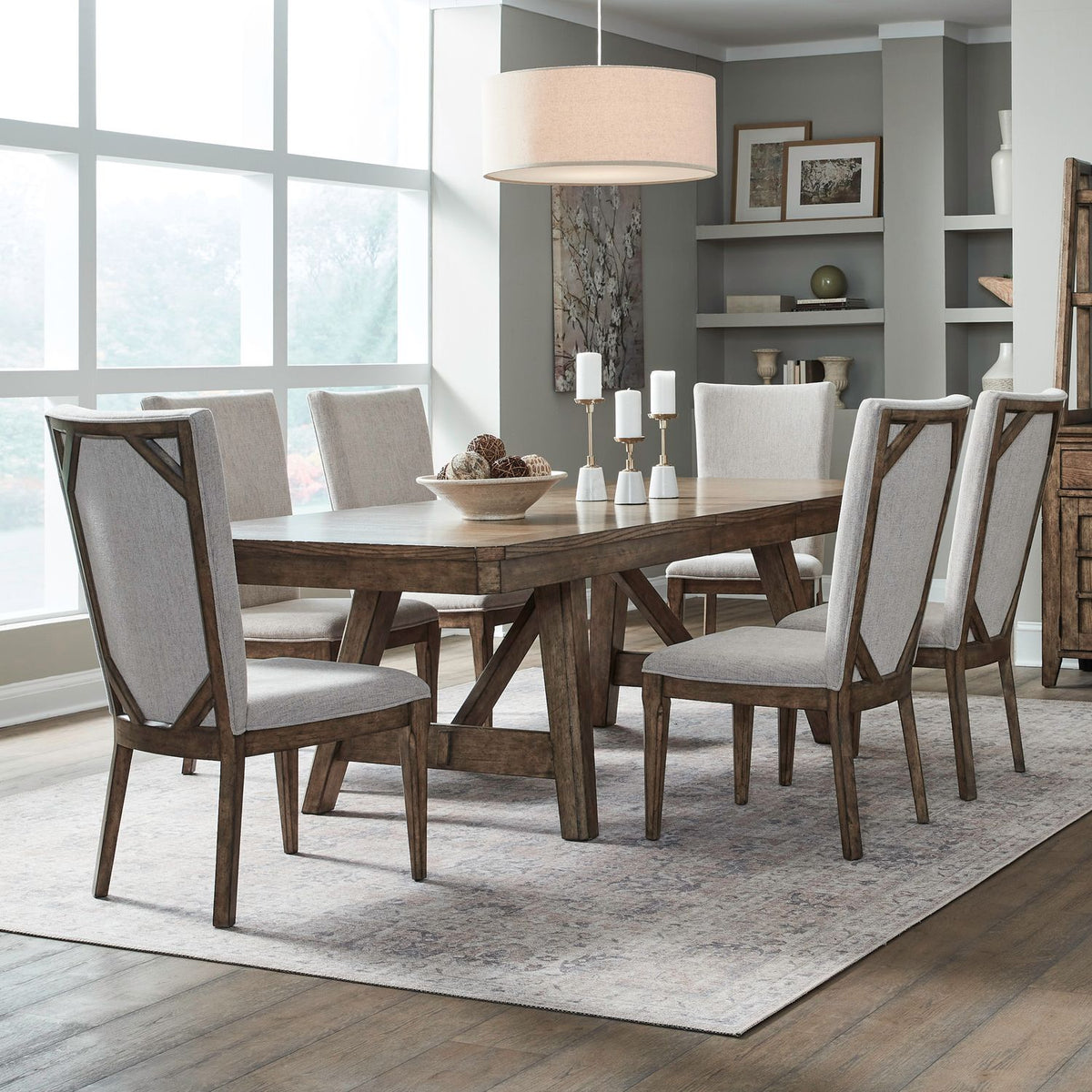 930-DR-7TRS - 7 Piece Trestle Table Set - Liberty Furniture