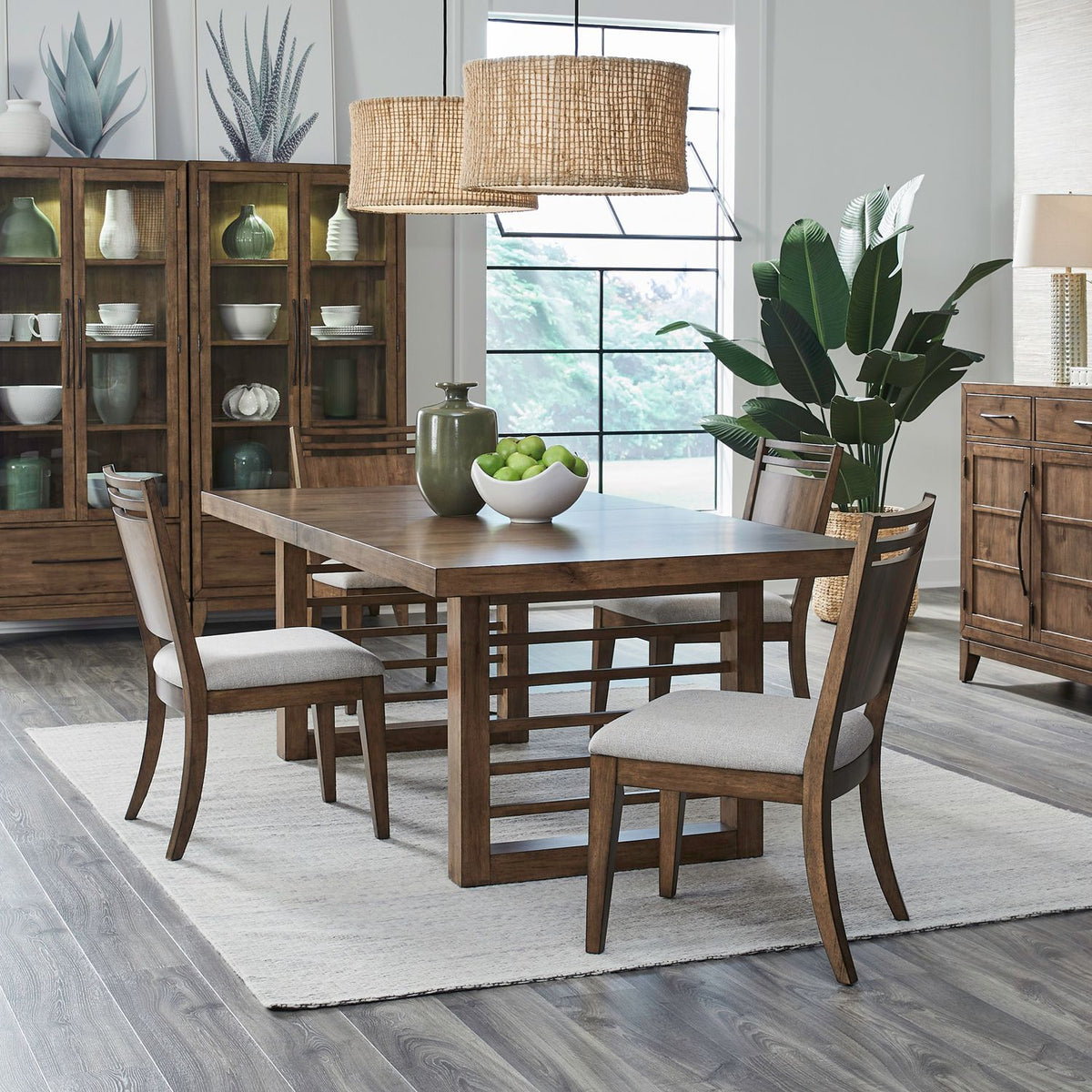 936-DR-O52PS - Opt 5 Piece Double Pedestal Table Set - Liberty Furniture