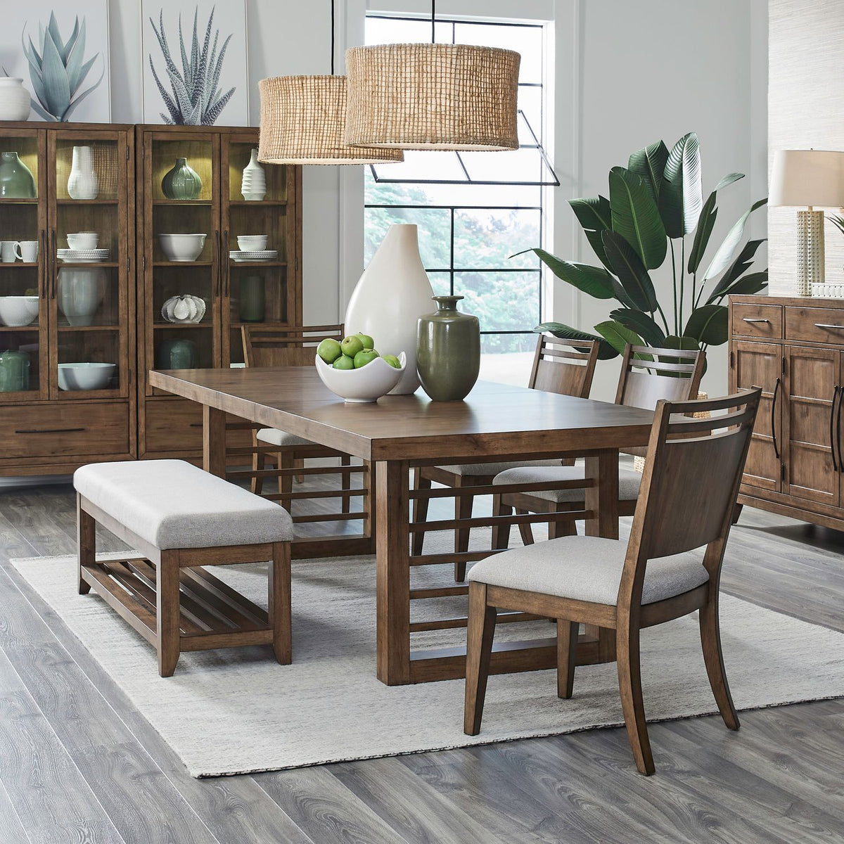 936-DR-O62PS - Opt 6 Piece Double Pedestal Table Set - Liberty Furniture
