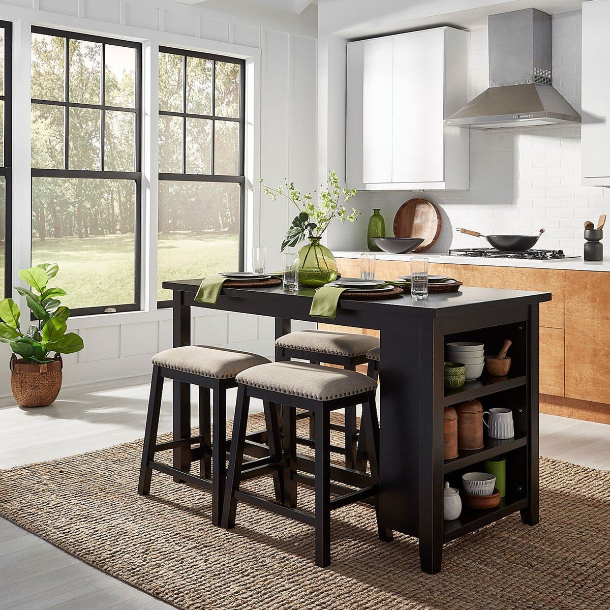 942B-CD-5CTS - 5 Piece Counter Set - Black - Liberty Furniture