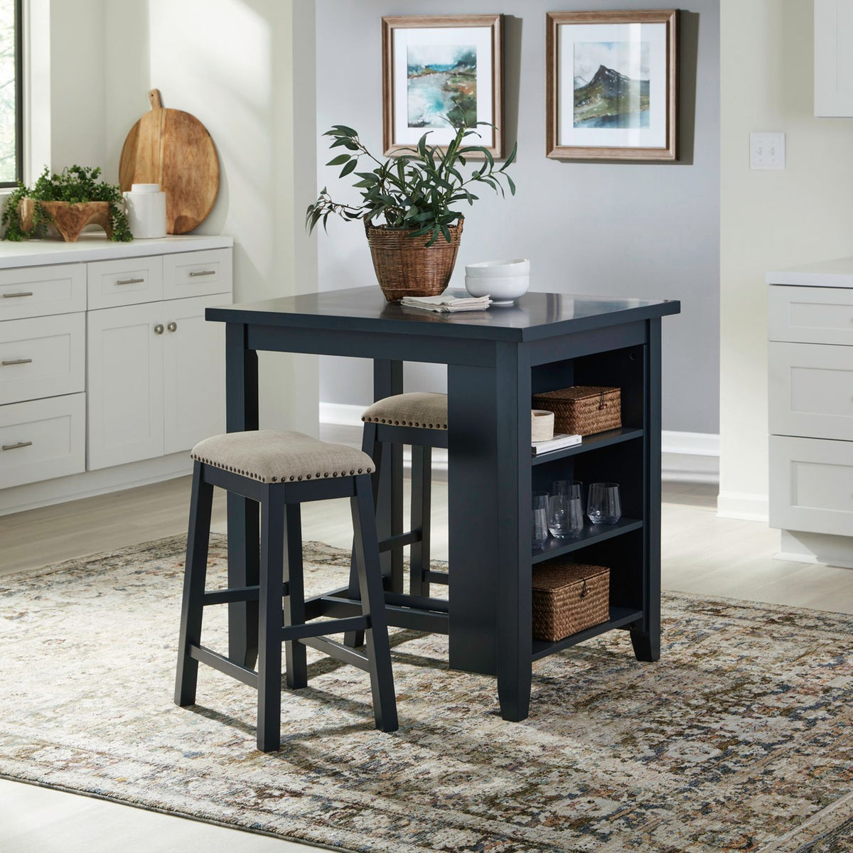 942NY-CD-3CTS - 3 Piece Counter Set - Navy - Liberty Furniture