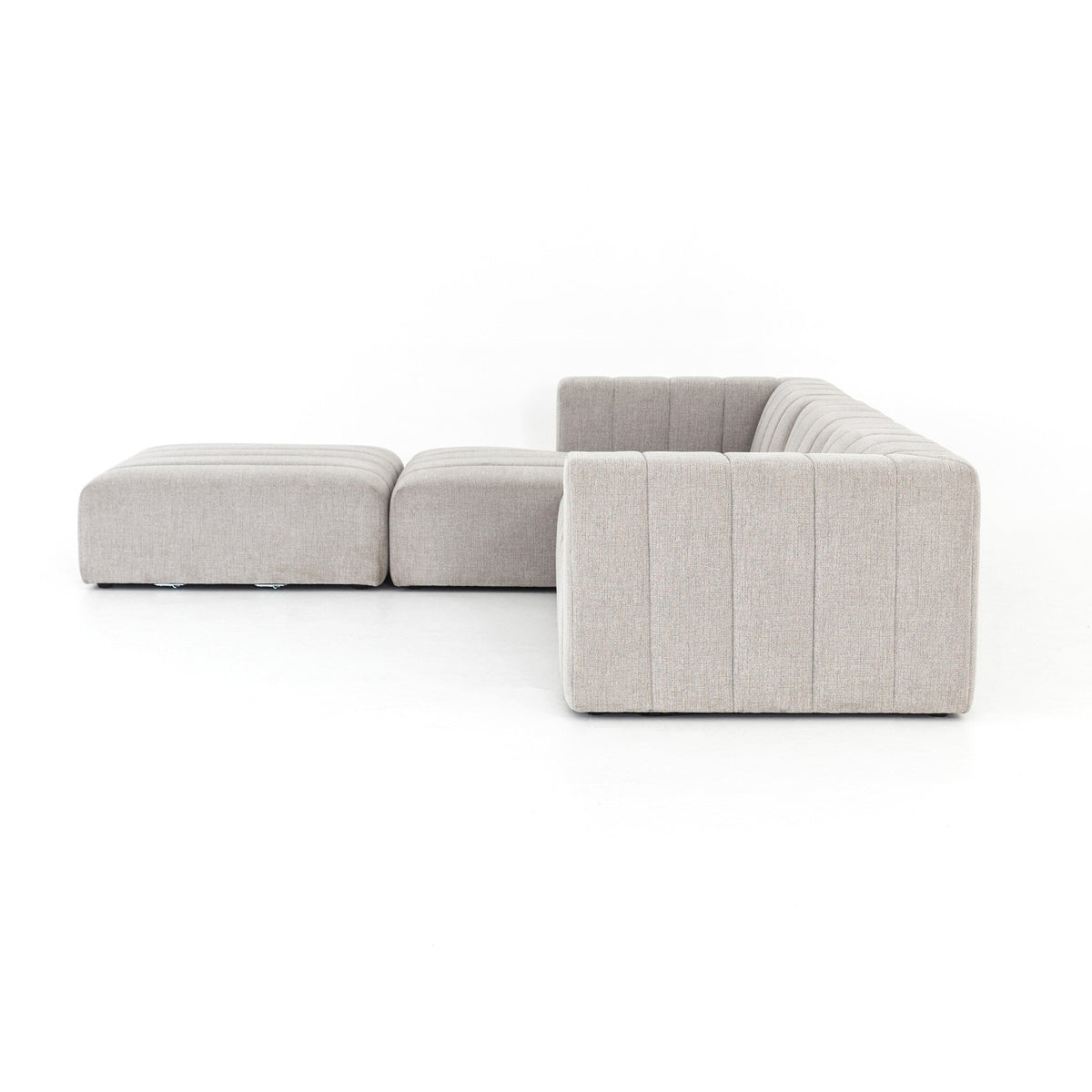 Langham Channeled 3pc Laf Sectional W/ Ottoman