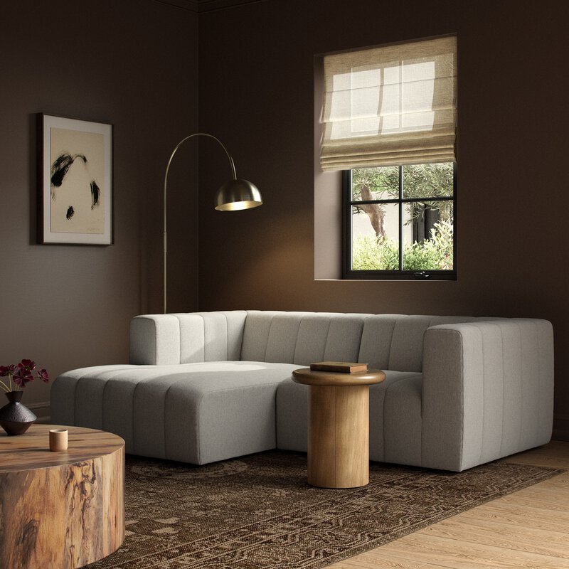 Langham Channeled 2pc Sectional Laf Chaise