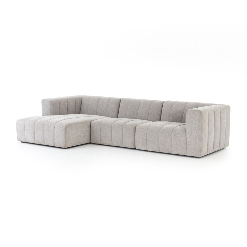 Langham Channeled 3pc Sectional-Laf Chaise