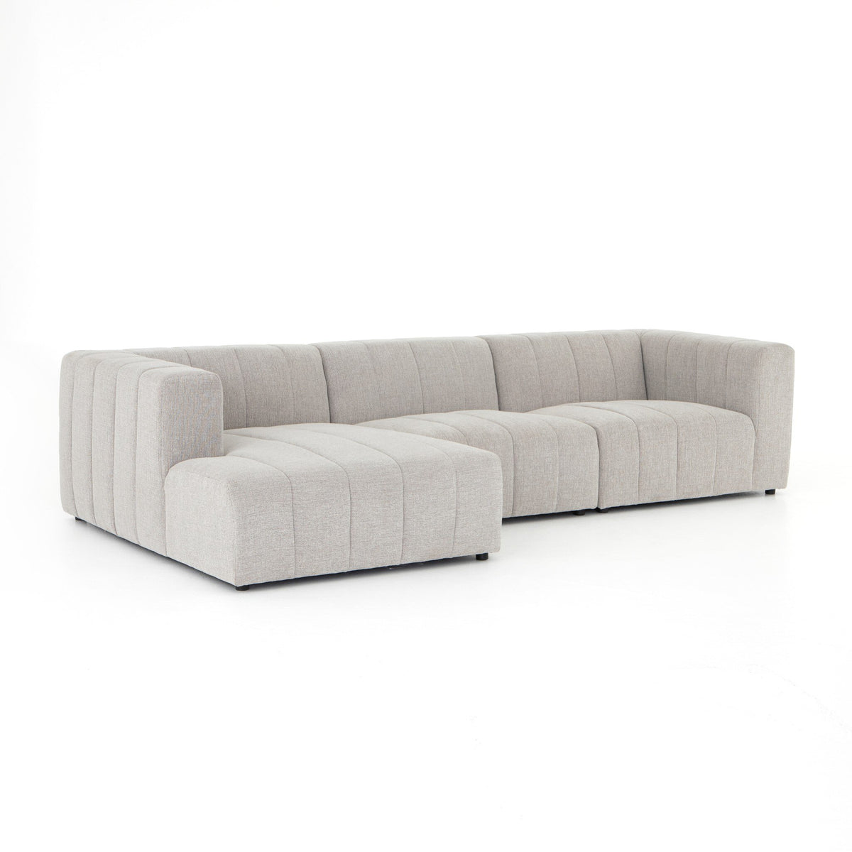 Langham Channeled 3pc Sectional-Laf Chaise