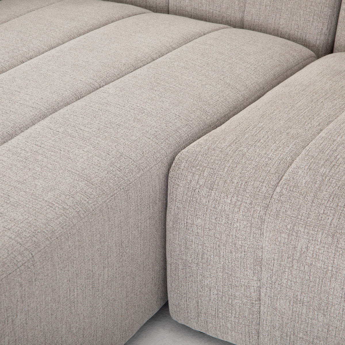 Langham Channeled 6pc Laf Chaise Sectional