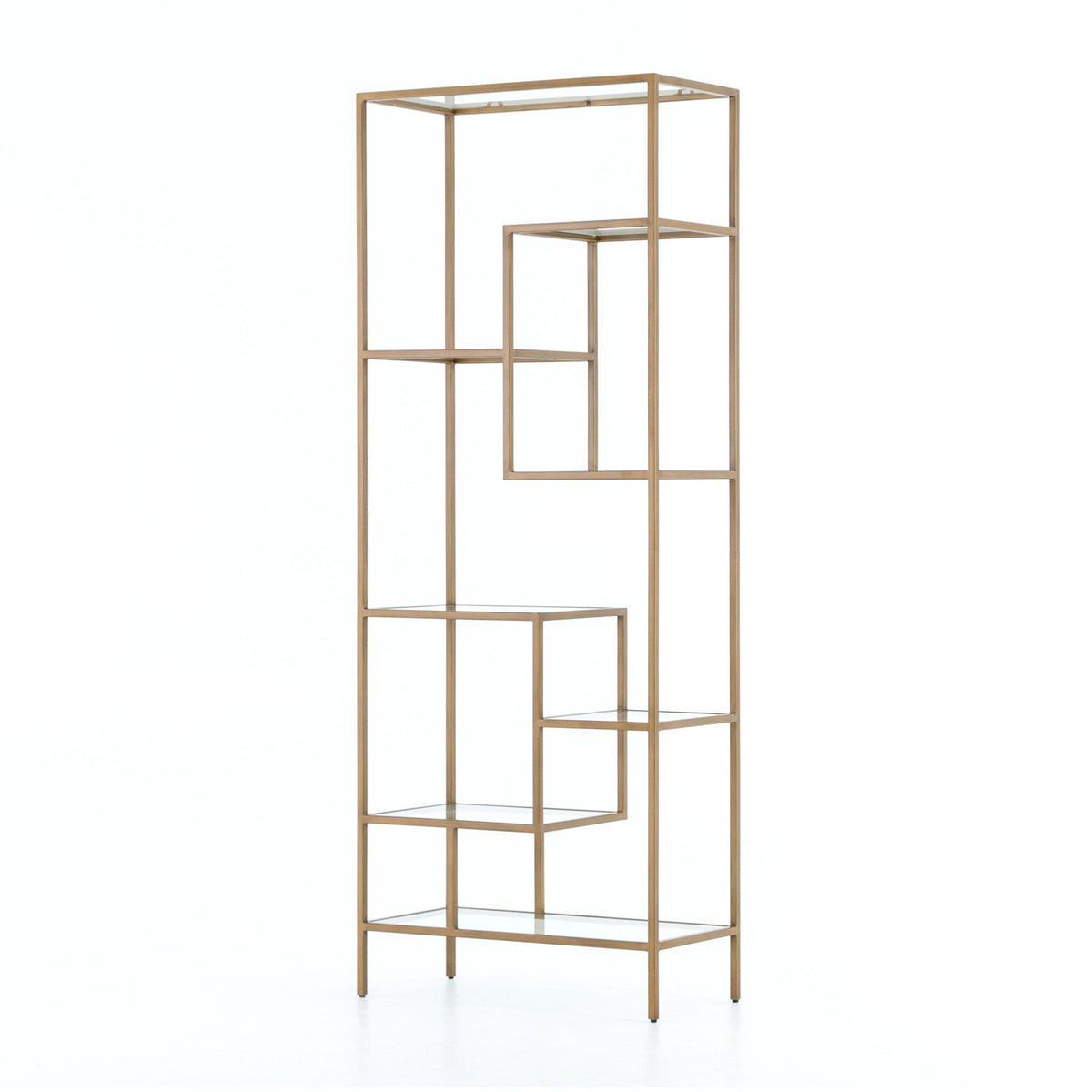Helena Brass Bookshelf-83"