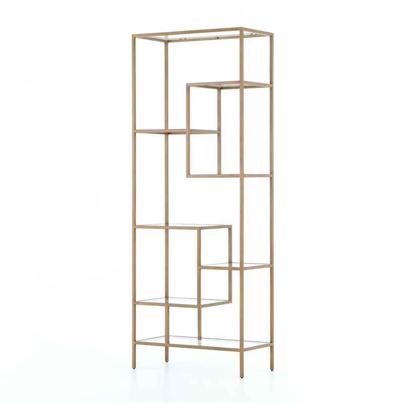 Helena Brass Bookshelf-83"