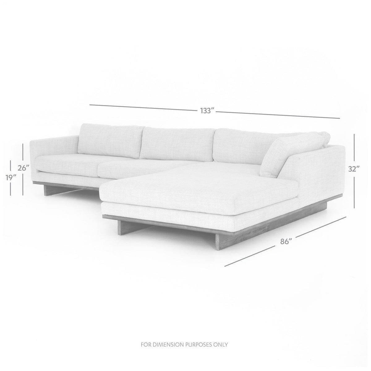 Everly 2 Pc Sectional-Raf Chaise 86"
