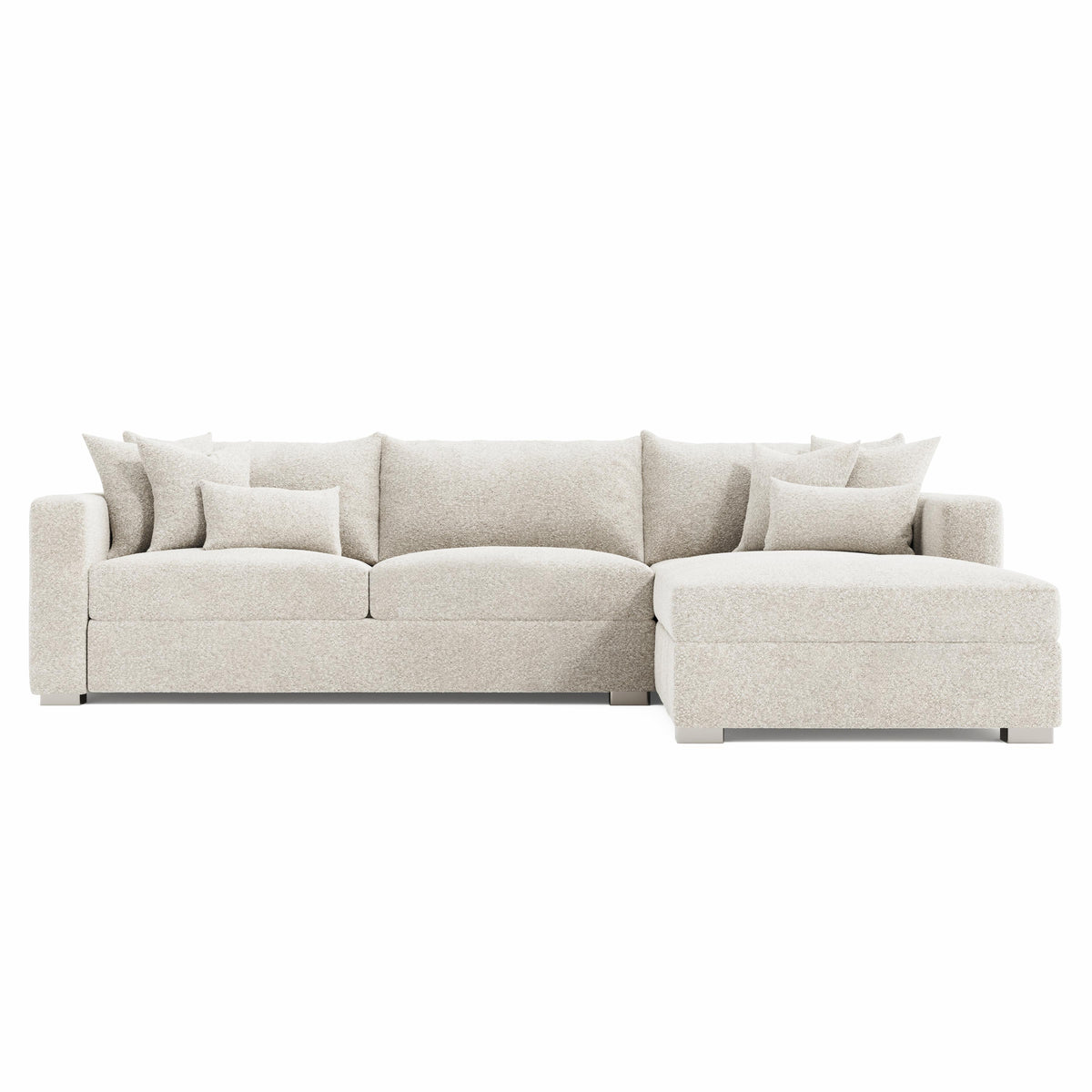 Helena Fabric Sectional Metal Foot
