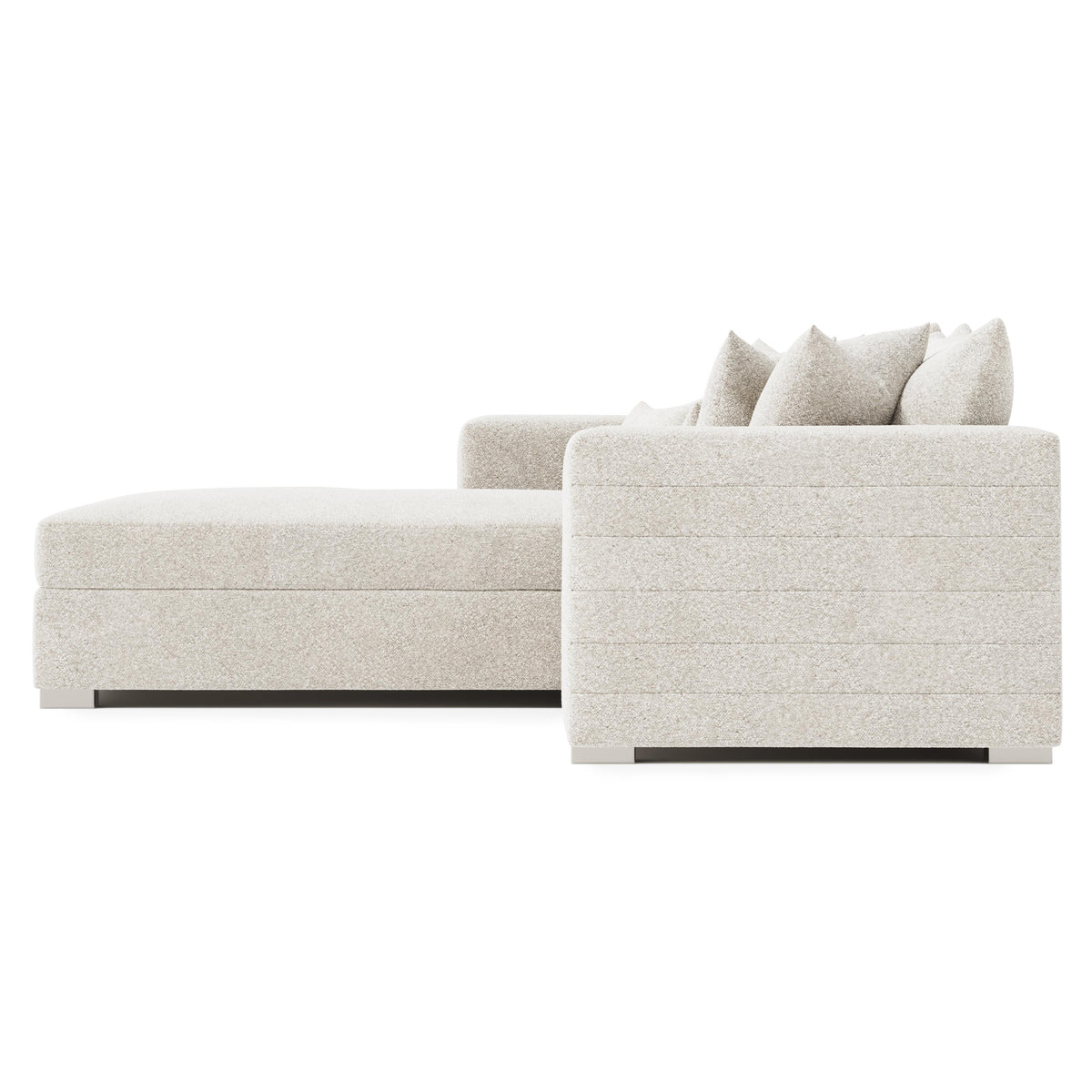 Helena Fabric Sectional Metal Foot