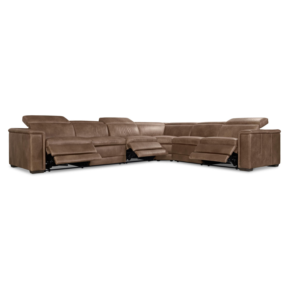 Lioni Leather Power Motion Sectional