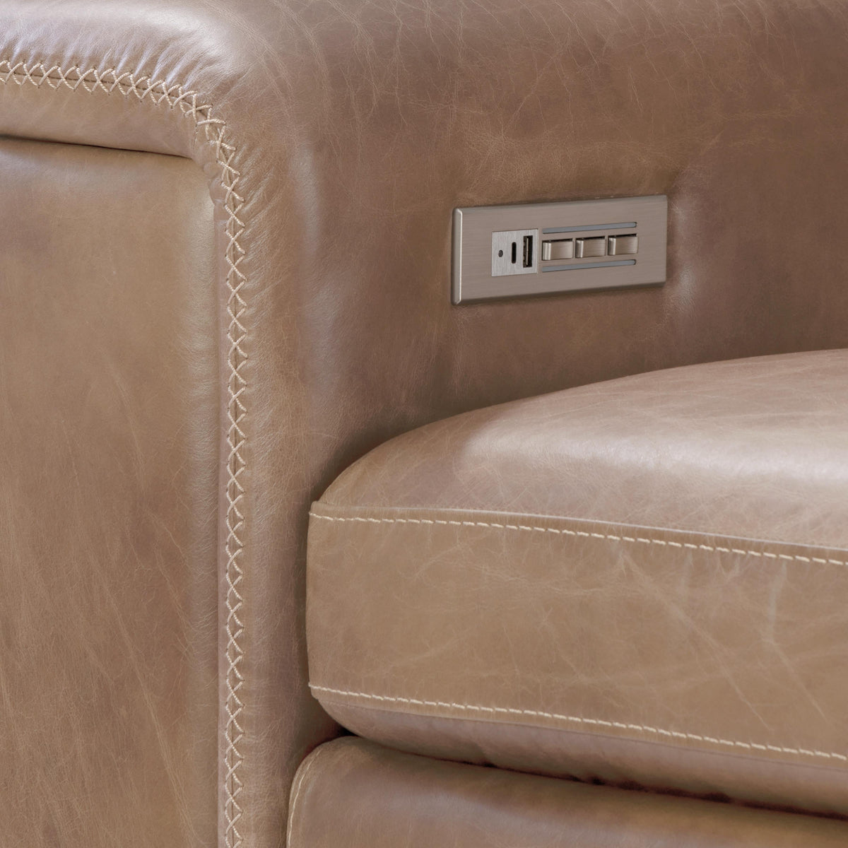 Lioni Leather Power Motion Sectional