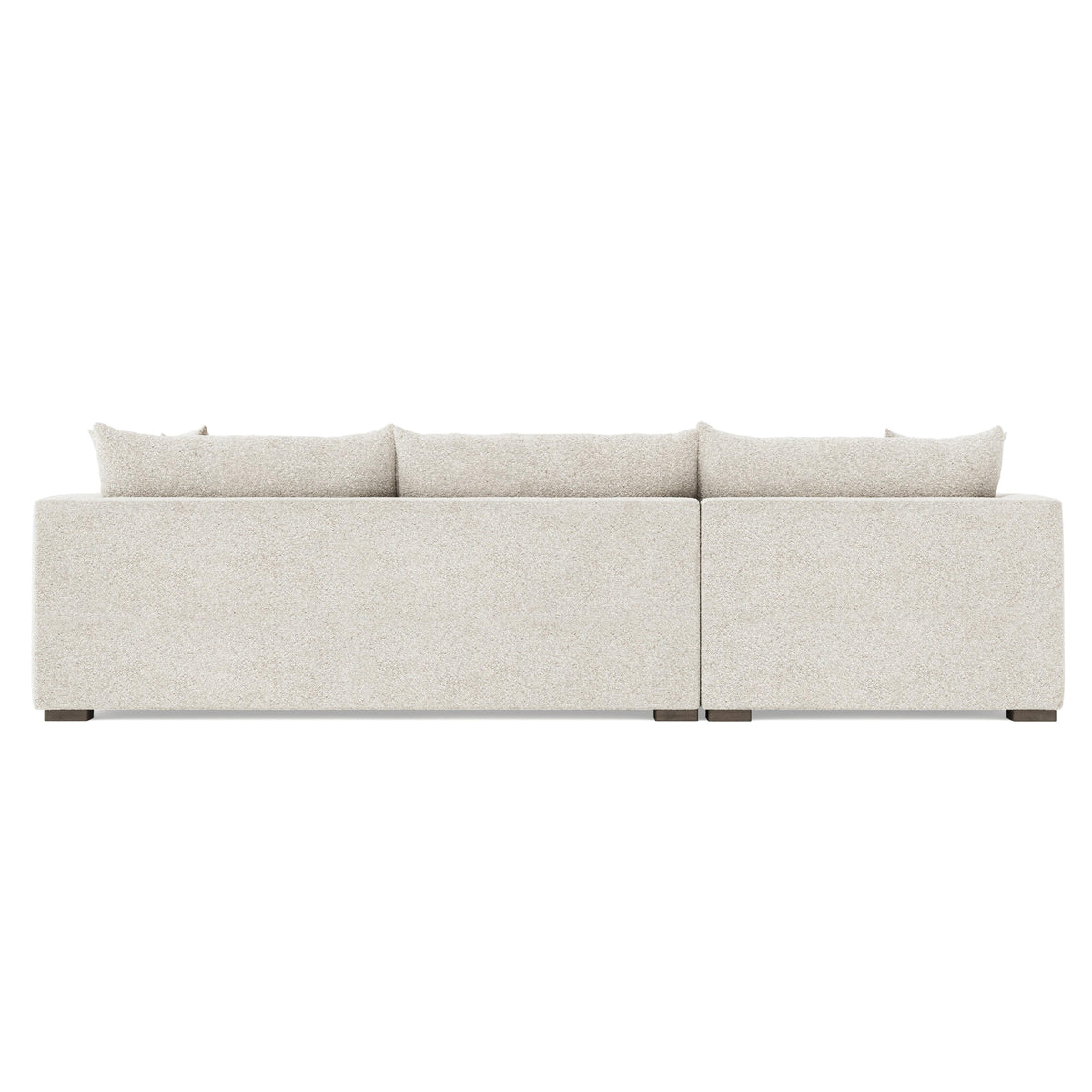 Helena Fabric Sectional Wood Foot