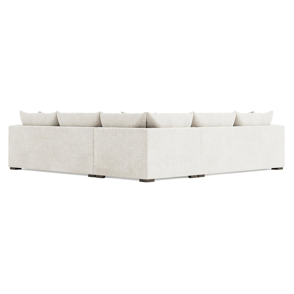 Helena Fabric Sectional Wood Foot