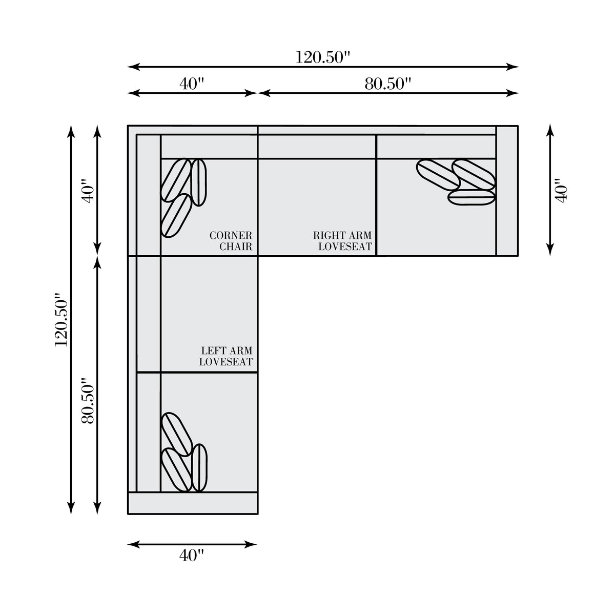 Helena Fabric Sectional Wood Foot