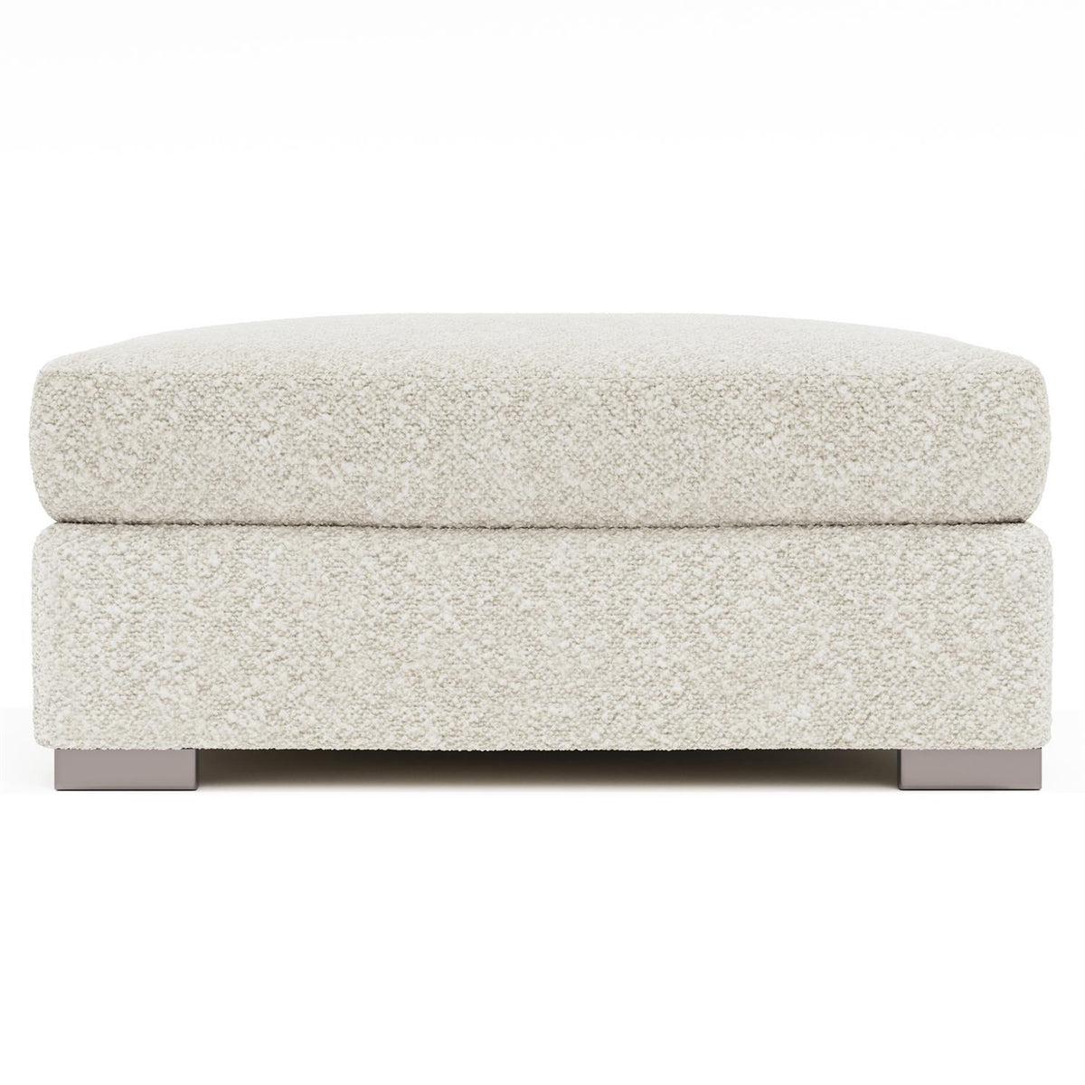 Helena Fabric Bumper Ottoman Metal Foot