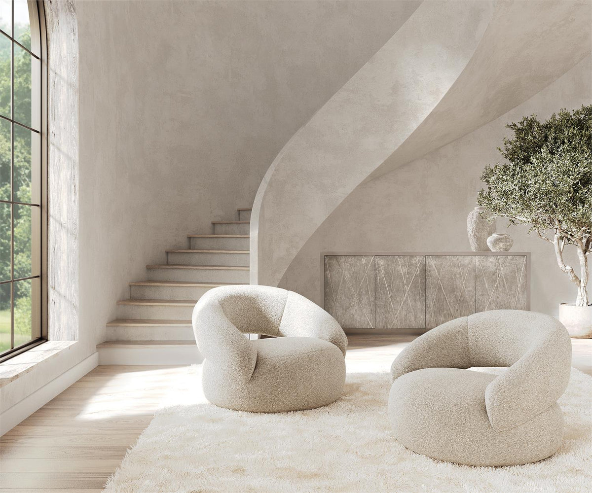 Cleo Fabric Swivel Chair