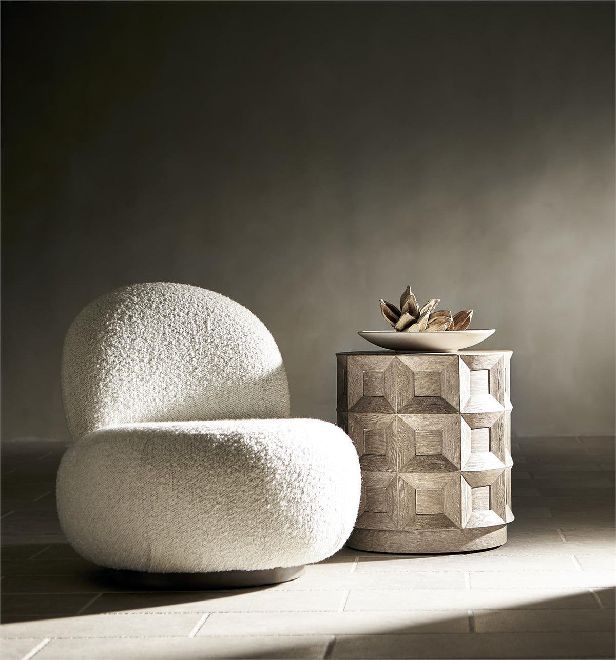 Lulu Fabric Swivel Chair