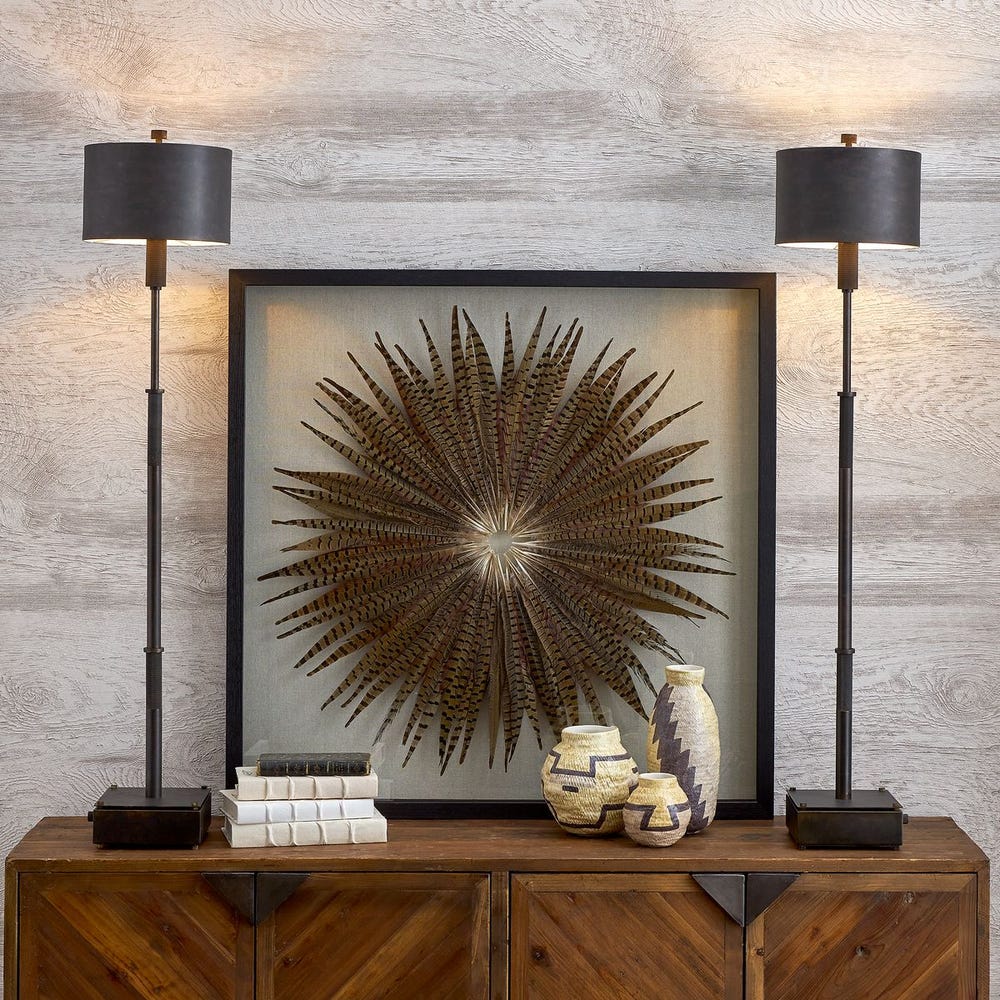 Feather Burst Shadow Box